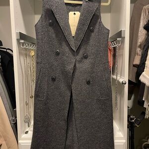 Rag & Bone Charcoal Sleeveless Coat